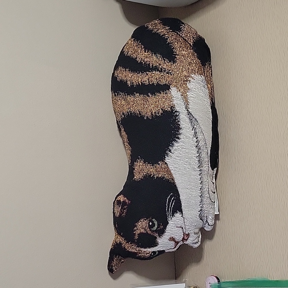 Vintage Cottagecore Calico Cat Decorative Accent Pillow
